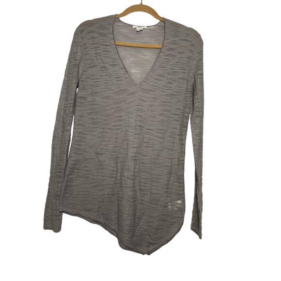 Helmut Lang Assymetric Mesh-Net Top Womens M Wool Alpaca Fairy Grunge Shirt - Picture 1 of 16